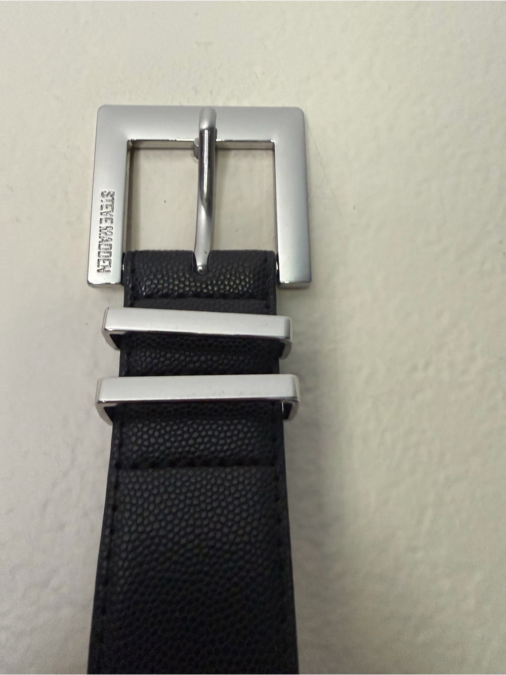 Steve Madden Black Belt Size S/M 39.5” from top to bottom